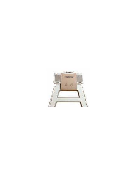 TABURETE MULTIUSO PLEGABLE CREMA 29X22X39CM
