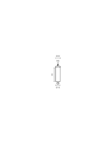 TOPE PERSIANA C/TORNI. BLANCO 60MM