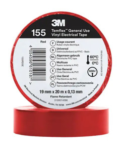 CINTA AISLANTE ROJA 20 MX19 MM 2