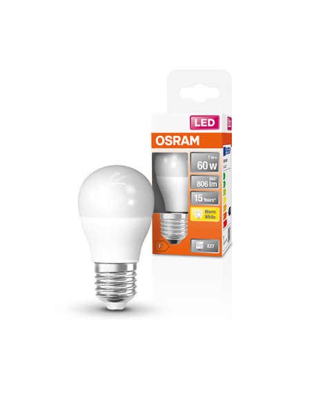 LAMPARA LED ESFERICA 827 E27 LC 2700K 806LM 7 W