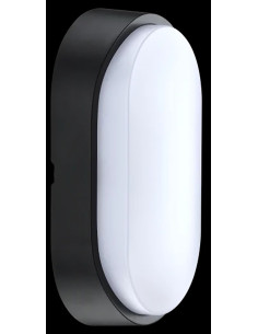 APLIQUE LED OVALADO NEGRO/ BLANCO 700 LM 2