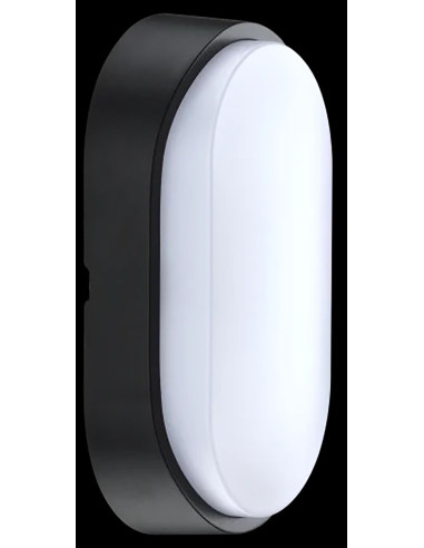 APLIQUE LED OVALADO NEGRO/ BLANCO 700 LM