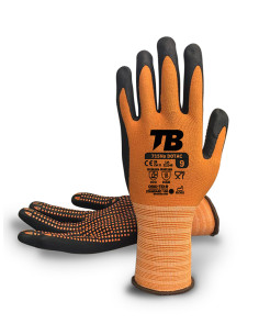 GUANTE NYLON NARANJA NITRILO PALMA T.9 2