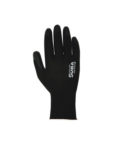 GUANTE POLIESTE PALMA PUÑO NEGRO 9
