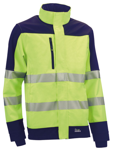CHAQUETA SOFTSHELL AV AMARILL AZUL XL