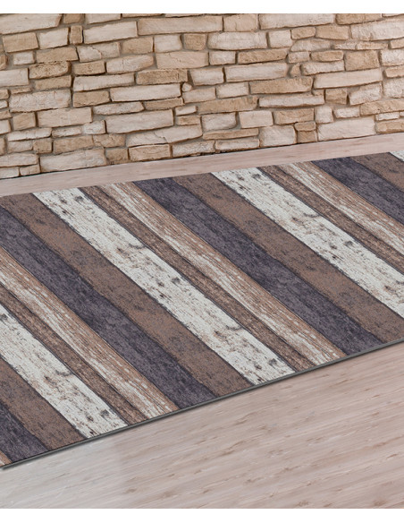 ALFOMBRA PASILLERA TEXTIL MADERA (METRO) 65 CM