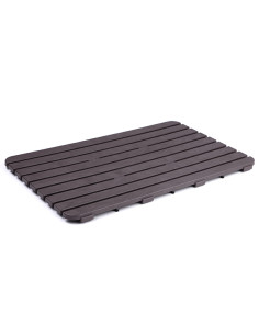 TARIMA DUCHA POLIPROPILENO MARRON 80X50 CM 2