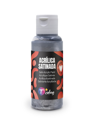 PINTURA MANUALIDADES ACRILICA PLATA SAT 80 ML