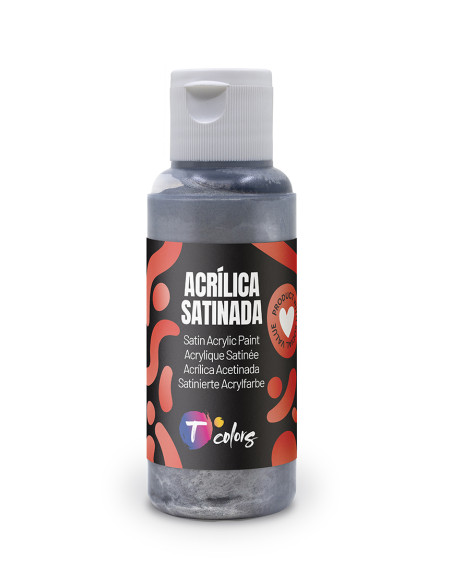 PINTURA MANUALIDADES ACRILICA PLATA SAT 80 ML