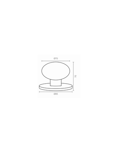 POMO PUERTA SETA INOX. 70X80 MM