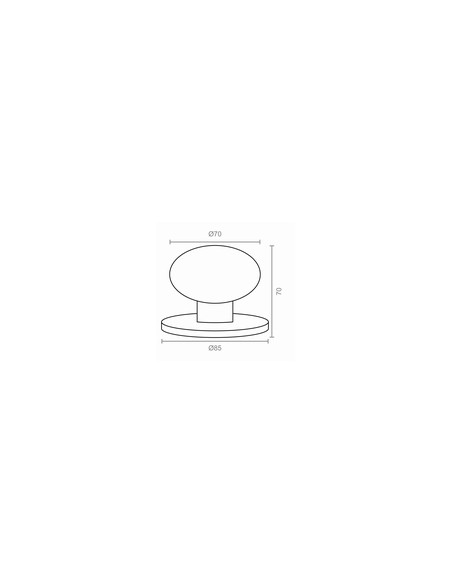 POMO PUERTA SETA INOX. 70X80 MM