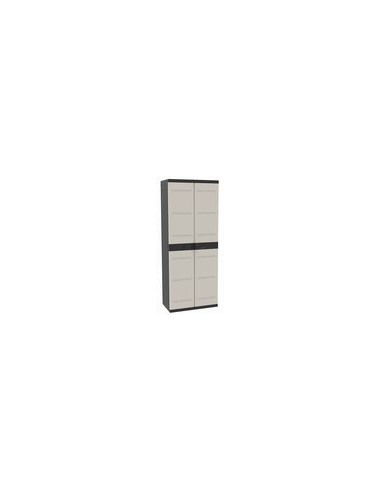 ARMARIO RESINA 2 PUERTAS 4 BAL NGR 70X44X176