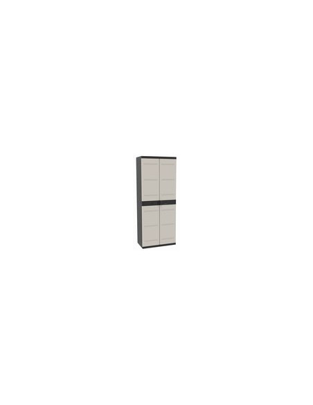 ARMARIO RESINA 2 PUERTAS 4 BAL NGR 70X44X176