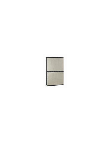 ARMARIO RESINA 3 PUERTAS 4 BAL NGR 105X44X176