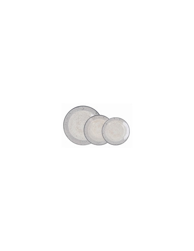 VAJILLA PORCELANA FARO BL/GRIS 18 PZ