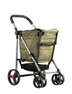 CARRO COMPRA BASKET POLAR 2+4 KAKI 58 L