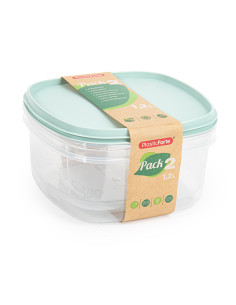 HERMETICO CUADRADO SET-2 SURTID 1,2 L