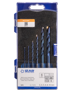 BROCAS MULTIMATERIAL JGO 6 PZS 3-10 MM