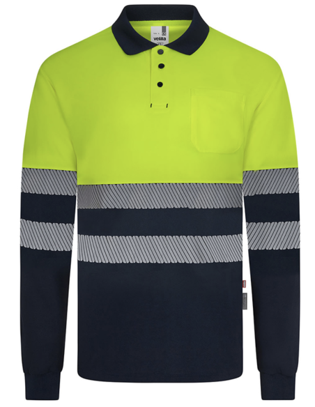 POLO A.VISIBILIDAD ML AMAR/MARINO XXL
