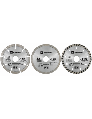 DISCO DIAMANTE SURTIDO JGO 3 115 MM