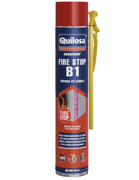 ESPUMA PU CANULA ROSA FIRE STOP 750 ML