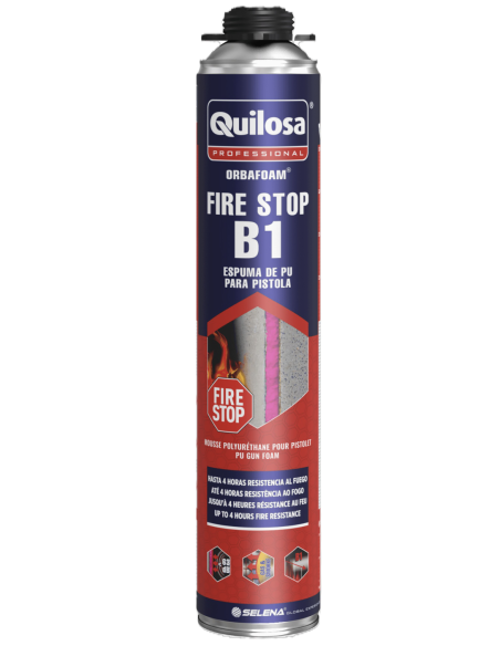 ESPUMA PU PISTOLA ROSA FIRE STOP 750 ML