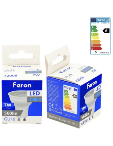 LAMPARA LED DICROICA GU10 LF 6400K 560LM 110 7 W