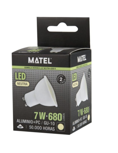 LAMPARA LED DICROICA NEUTRA 7 W