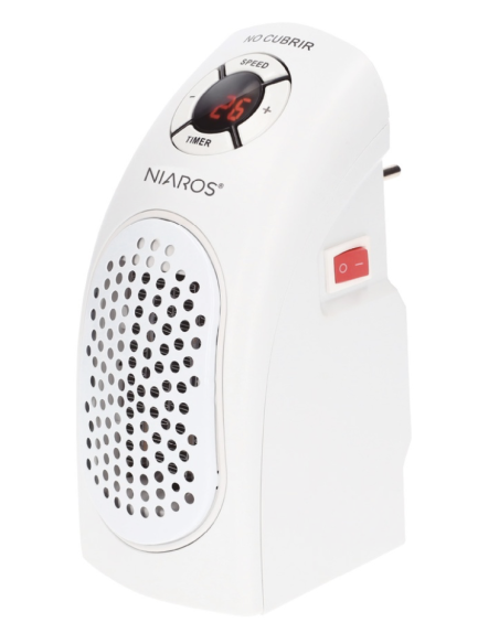 Mini calefactor Bardei 400 W blanco | Artigas