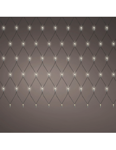 RED DE LUCES CON FUNCIÓN FIJA, USO EXTERIOR, BLANCO CÁLIDO, 180 LEDS, 2 x 2 m