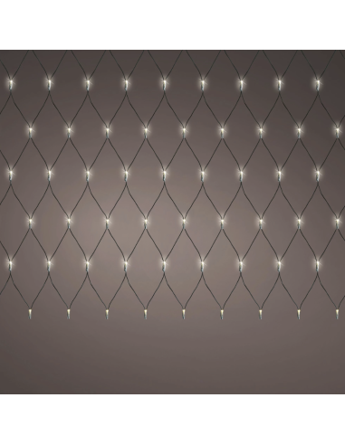RED DE LUCES CON FUNCIÓN FIJA, USO EXTERIOR, BLANCO CÁLIDO, 180 LEDS, 2 x 2 m