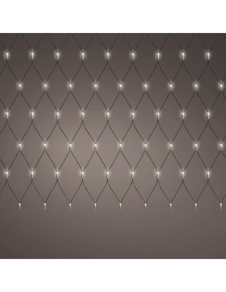 RED DE LUCES CON FUNCIÓN FIJA, USO EXTERIOR, BLANCO CÁLIDO, 180 LEDS, 2 x 2 m