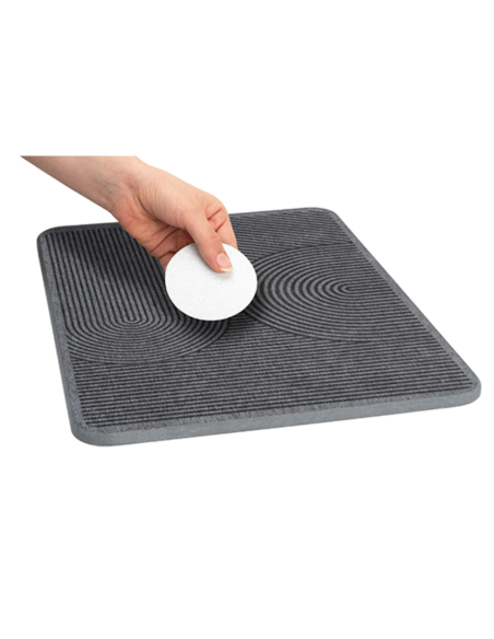 TAPETE ESCURRIDOR DIATOMITA GRIS 40X30 CM