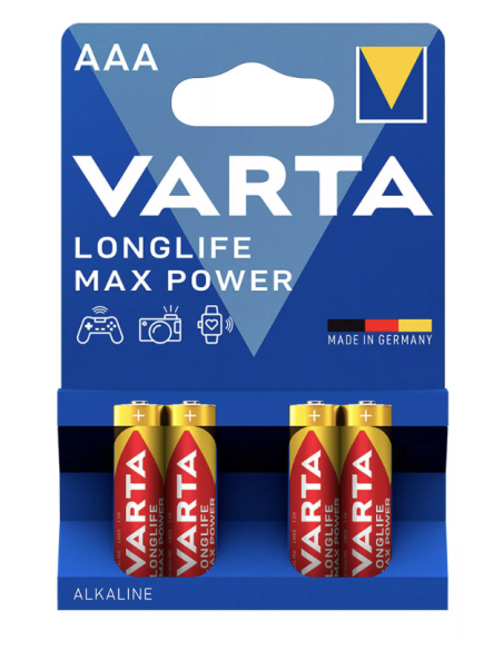 PILA ALCALINA BL 4 LR03 AAA LONGLIFE MAX POWER 1,5 V