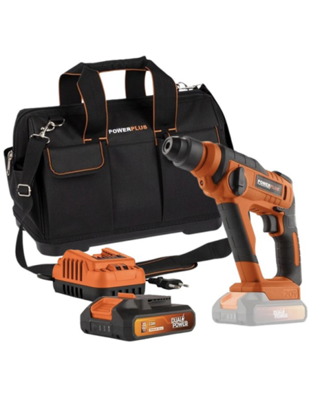 Taladro percutor VARO 20 V con batería y bolsa