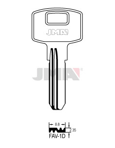 LLAVE EN BRUTO LATON SEGURIDAD FAV-1D