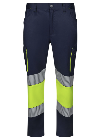 PANTALON STRECH MULTIBOLSILLOS AMAR/AZUL XL
