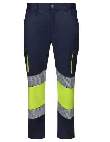 PANTALON STRECH MULTIBOLSILLOS AMAR/AZUL L