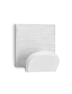 PERCHA ADHESIVA BLCO/INOX BL.2 45X40X30MM