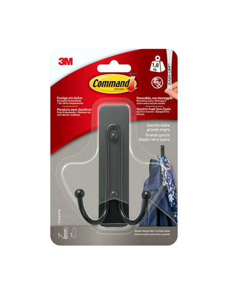 PERCHA DOBLE GRANDE NEGRO