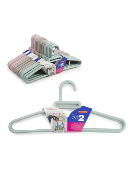 PERCHA PLASTICO SET-2 41,5X19 CM