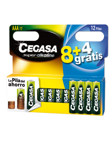 PILA ALCALINA LR03 AAA SET 8+4 1,5 V