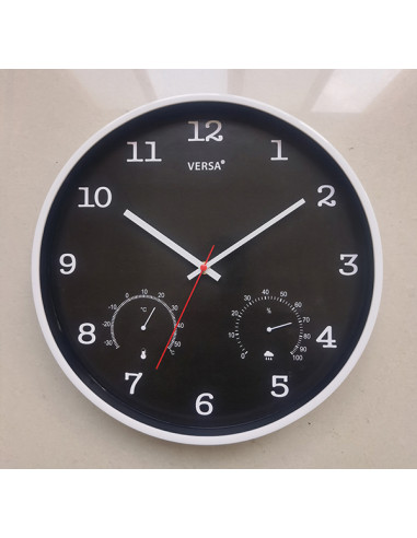 RELOJ PARED NEGRO 35,5 CM