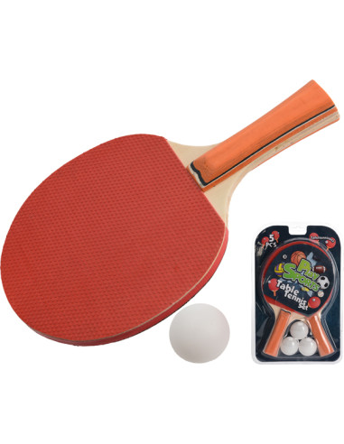 RAQUETAS TENIS MESA SET2+BOLAS