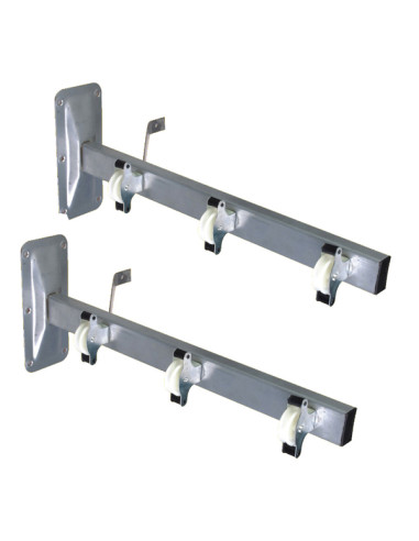TENDEDERO PARED INOX. C/POLEAS 12 M.TENDIDO 46 CM