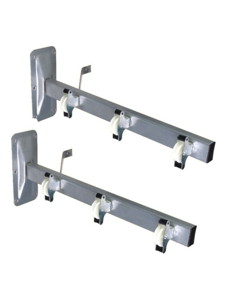 TENDEDERO PARED INOX. C/POLEAS 12 M.TENDIDO 46 CM