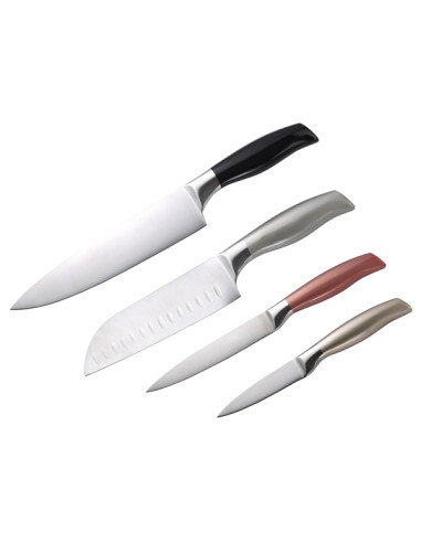 SET 4 CUCHILLO ACERO INOX NEON