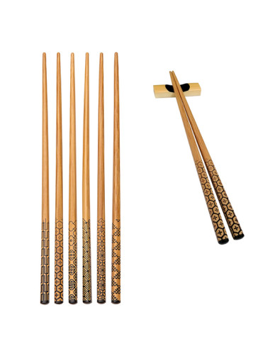 PALILLOS CHINOS C/SOPORTE NIKKO 6JGOS