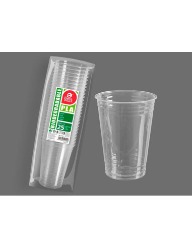 VASO DESECHAB TRANSP PLA B/25 575 CM3