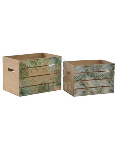 CAJA MADERA TROPICAL SET-2 30X22X22CM